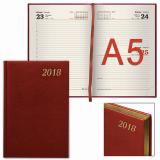 Ежедневник датированный 2018, A5 (ЕВРО), BRAUBERG 