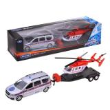 Машина Lada Largus с вертолетом, МЧС        1:38
