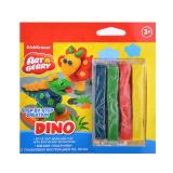 Пластилин мягкий 4 цв. + инструкция Dino Step-by-step