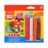 Пластилин мягкий 4цв. + инструкция Farm Step-by-step